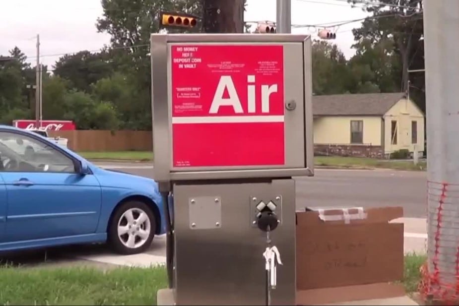 how to fill tires at gas station