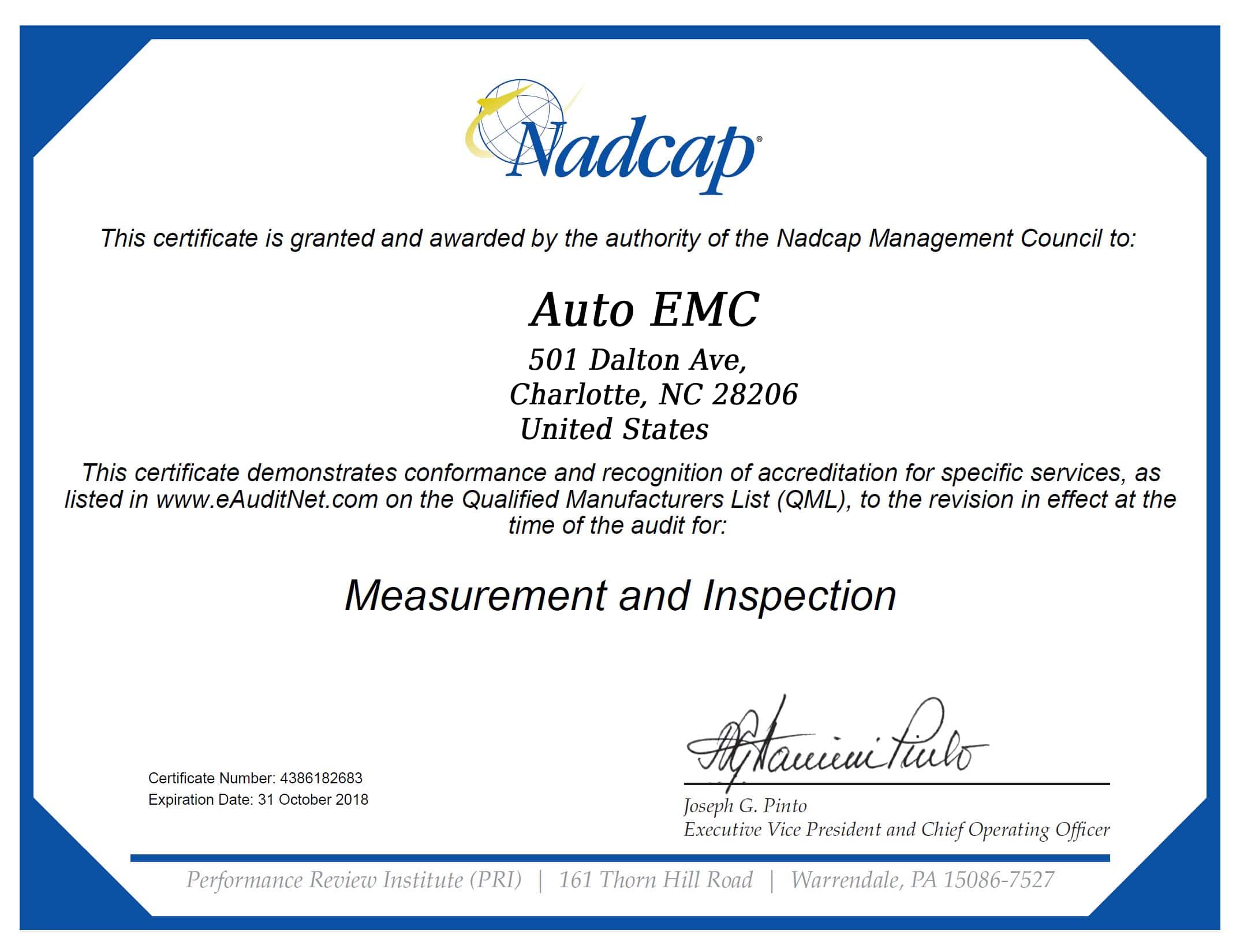 Manufacturer-Specific Certifications of Auto EMC